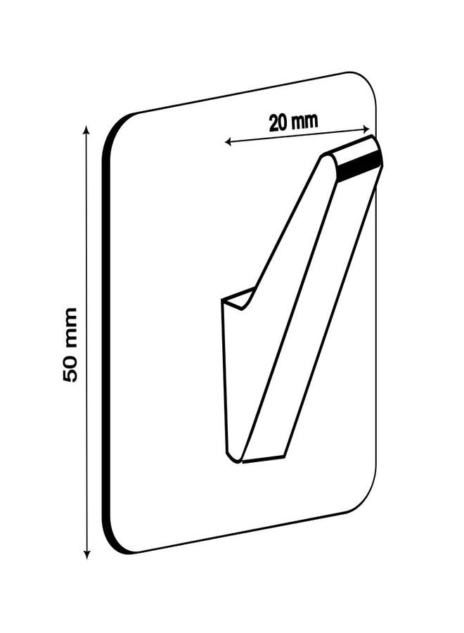 Allied Stainless Steel Self Adhesive Wall Hook Square Shaped for kichen, Bathroom, Cabinet, Towel, Utensils, Key - Waterproof and Rustproof | Code - 718 (Pack of 2, PVD Rose Gold) - Image 4